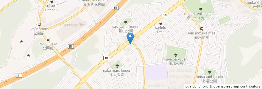 Mapa de ubicacion de 星乃珈琲店 en ژاپن, 神奈川県, 横浜市, 緑区.