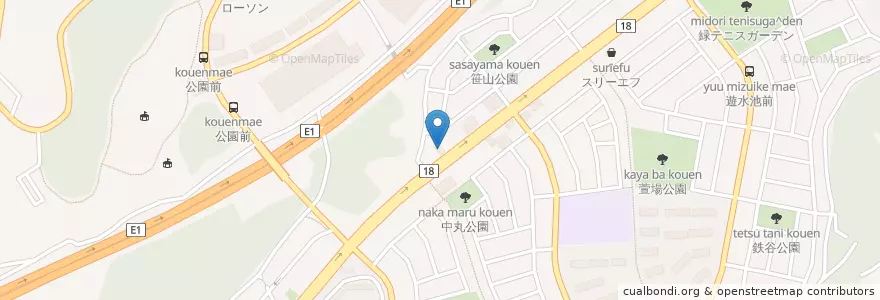 Mapa de ubicacion de 安楽亭 en Japão, 神奈川県, 横浜市, 緑区.