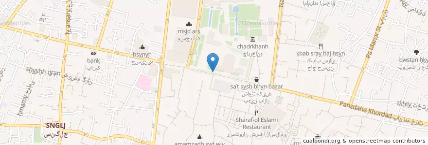 Mapa de ubicacion de رستوران مسلم en Iran, Teheran, شهرستان تهران, Teheran, بخش مرکزی شهرستان تهران.