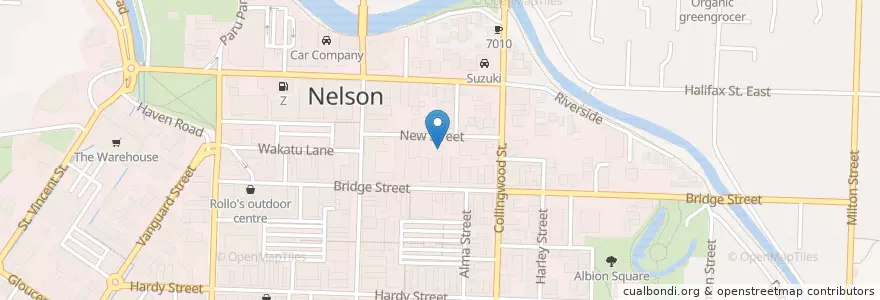 Mapa de ubicacion de DeVille en Yeni Zelanda, Nelson.
