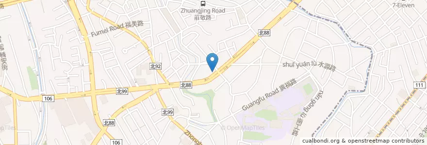 Mapa de ubicacion de 中祥醫院附設居家護理所 en Taiwan, Nuova Taipei, Džonghė, Yonghe.