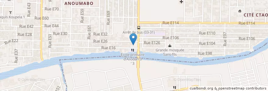 Mapa de ubicacion de Pharmacie Aliodan en 科特迪瓦, 阿比让, Marcory.