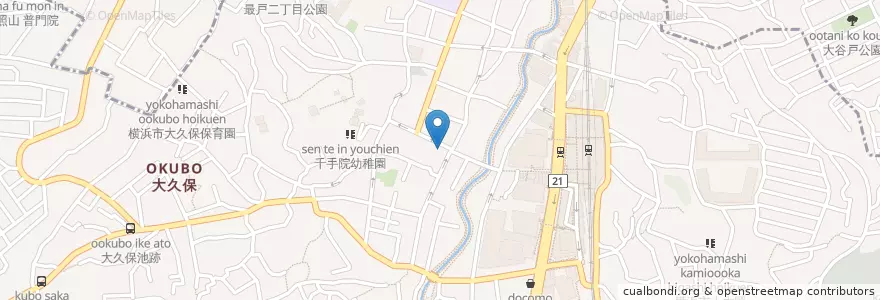Mapa de ubicacion de トーク en 일본, 가나가와현, 요코하마시, 港南区.