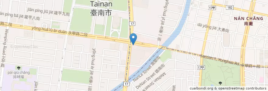 Mapa de ubicacion de 資源回收站(兌換家樂福折價卷) en Taiwan, Tainan, 中西區.