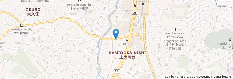 Mapa de ubicacion de 洋食　津久志亭 en Giappone, Prefettura Di Kanagawa, 横浜市, 港南区.
