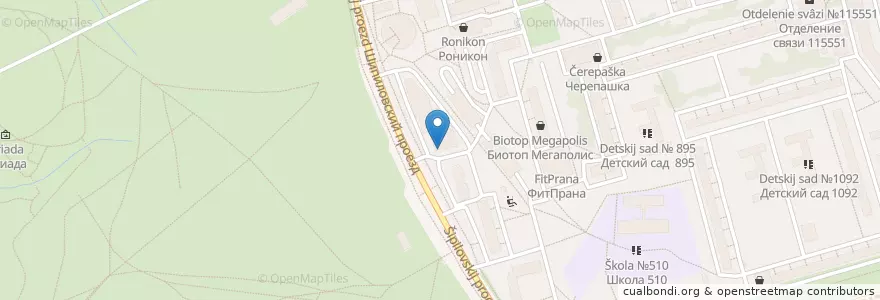 Mapa de ubicacion de Сбербанк en روسیه, Центральный Федеральный Округ, Москва, Южный Административный Округ.