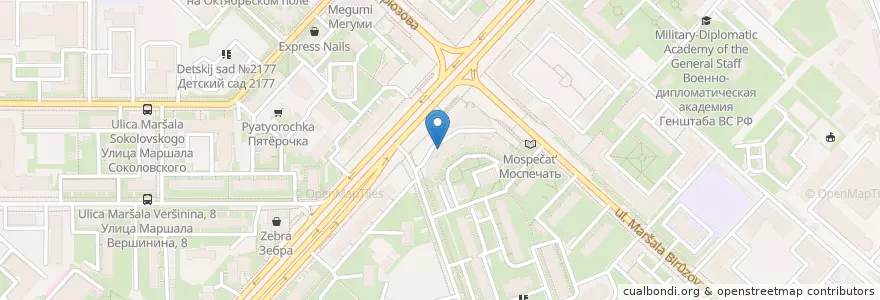 Mapa de ubicacion de Ренессанс Кредит en Russland, Föderationskreis Zentralrussland, Moskau, Nordwestlicher Verwaltungsbezirk, Район Щукино.