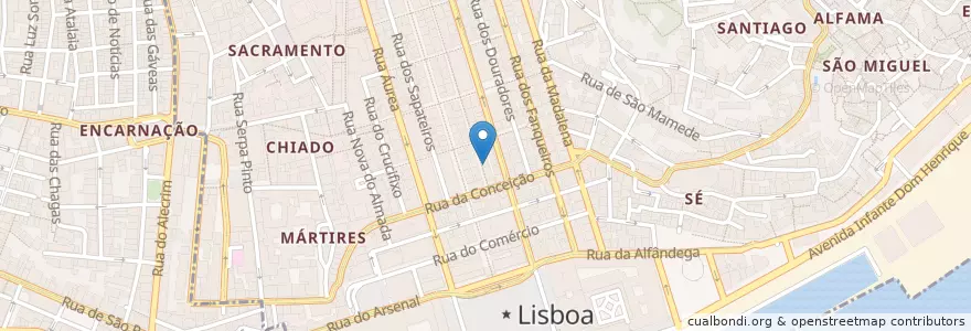 Mapa de ubicacion de Moma Grill en Portugal, Lisbonne, Grande Lisboa, Lisbonne, Santa Maria Maior.