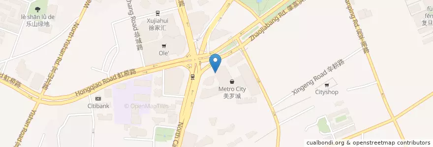 Mapa de ubicacion de SFC上影影城 en Cina, Shanghai, Distretto Di Xuhui.