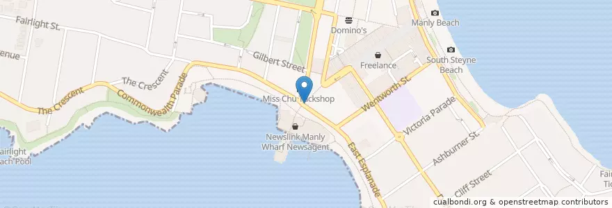 Mapa de ubicacion de Manly Dental Care en 오스트레일리아, New South Wales, 시드니, Northern Beaches Council.