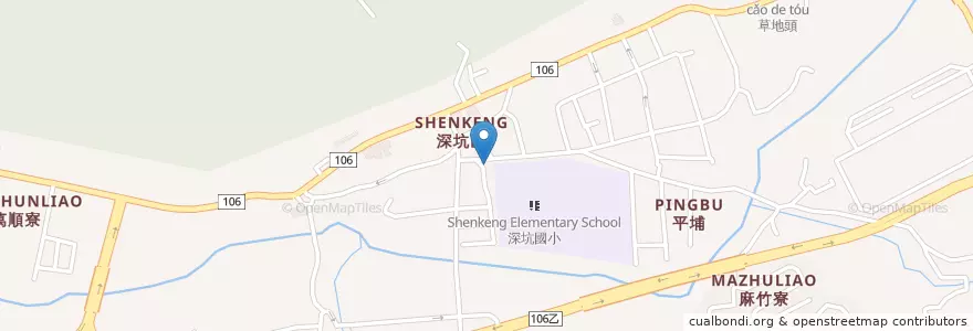 Mapa de ubicacion de 深坑區公所(深坑老街) en Taiwan, 新北市, 深坑區.