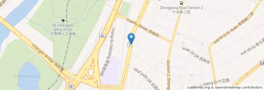 Mapa de ubicacion de 長風社區 en 타이완, 신베이 시, 투청 구.