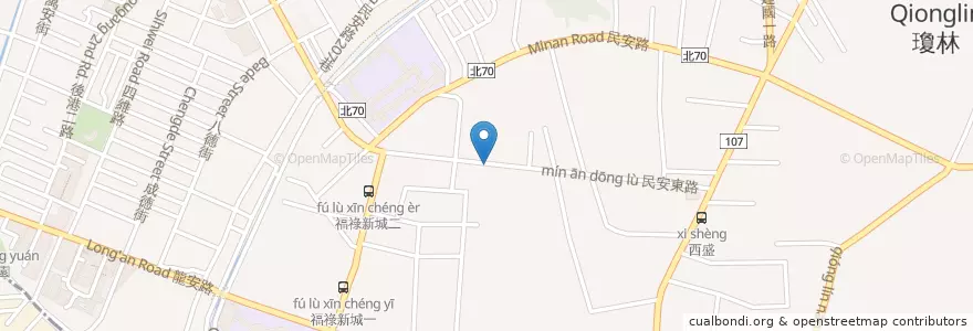 Mapa de ubicacion de 民安東民全街口 en 台湾, 新北市, 新荘区.