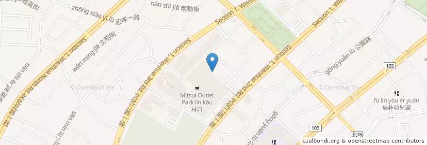 Mapa de ubicacion de 三井Outlet en Taiwan, 新北市, 林口區.