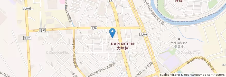 Mapa de ubicacion de 新北市立圖書館新店分館 en تايوان, تايبيه الجديدة, 新店區.