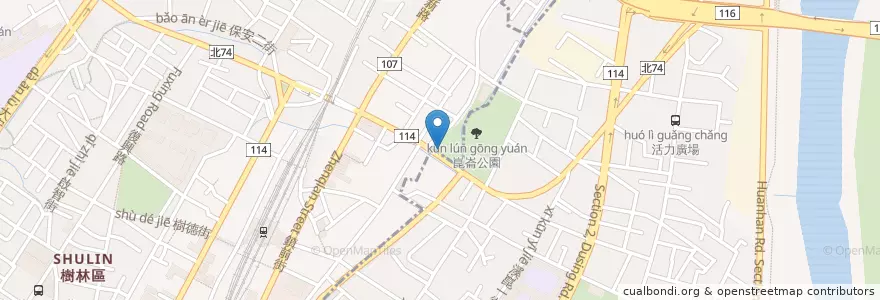 Mapa de ubicacion de 民生親子公園 en 臺灣, 新北市, 樹林區.