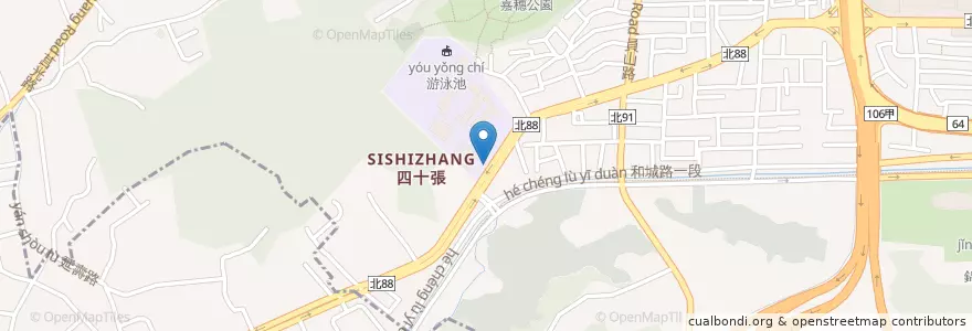 Mapa de ubicacion de 新北市立中和高級中學 en Taiwan, Nuova Taipei, Džonghė.