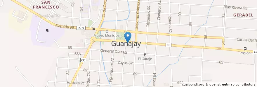 Mapa de ubicacion de El Rápido en Kuba, Artemisa, Guanajay, Ciudad De Guanajay.