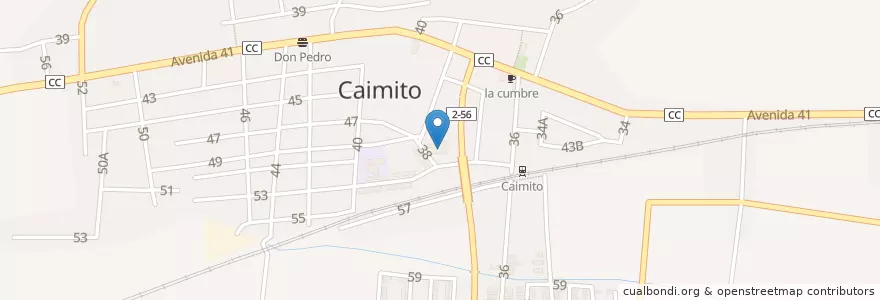 Mapa de ubicacion de Secundaria Carlos Gutiérrez Menoyo en Куба, Артемиса, Caimito.