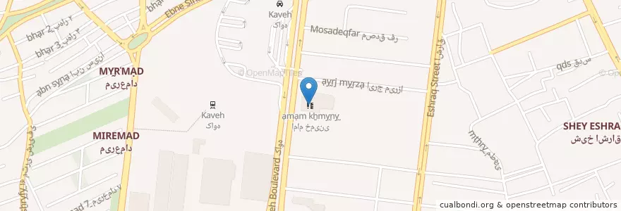 Mapa de ubicacion de امام خمینی en イラン, エスファハーン, شهرستان اصفهان, بخش مرکزی شهرستان اصفهان, اصفهان.