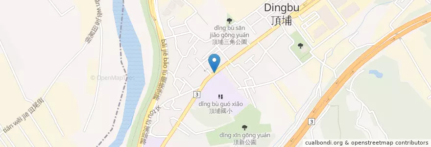 Mapa de ubicacion de 頂埔國小 en Taiwan, 新北市, 土城區.