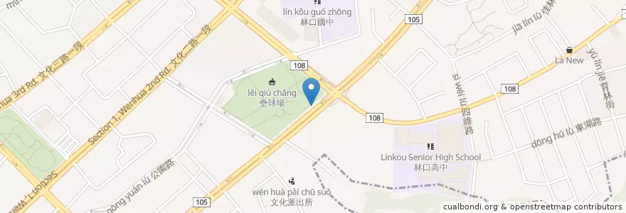 Mapa de ubicacion de 林口社區運動公園 en Tayvan, 新北市, 林口區.