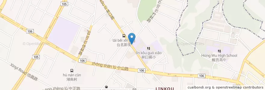 Mapa de ubicacion de 林口國小 en Taiwan, 新北市, 林口區.