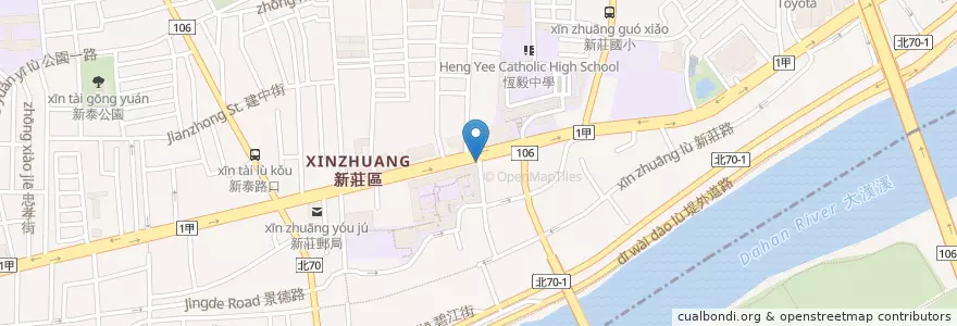 Mapa de ubicacion de 捷運新莊站 ( 2號出口 ) en Taiwan, 新北市, 新莊區.