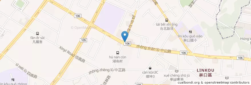 Mapa de ubicacion de 中山佳林路口 en Taiwan, 新北市, 林口區.