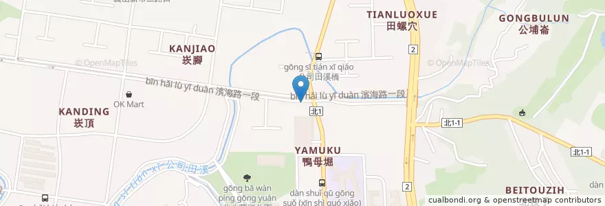 Mapa de ubicacion de 輕軌淡水行政中心站 en Tayvan, 新北市, 淡水區.