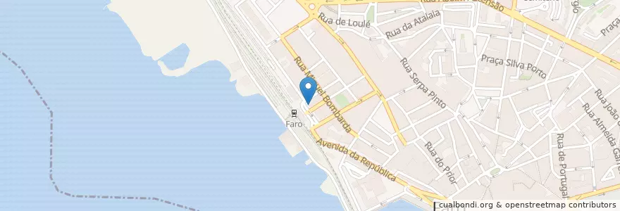 Mapa de ubicacion de Beira Gare en Portogallo, Algarve, Algarve, Faro, Faro, Faro.