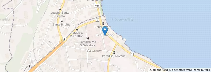 Mapa de ubicacion de da Stella e Sonia en 瑞士, Ticino, Distretto Di Lugano, Circolo Di Carona, Paradiso.