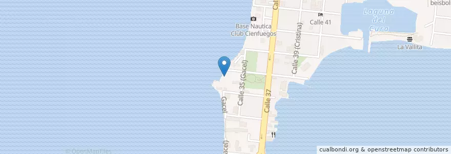 Mapa de ubicacion de Villena en キューバ, Cienfuegos, Cienfuegos, Ciudad De Cienfuegos.
