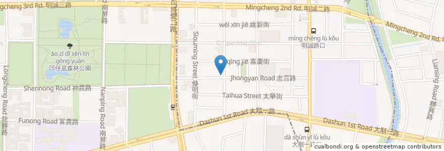 Mapa de ubicacion de 瑪哈印度餐廳 en 臺灣, 高雄市, 鼓山區, 三民區.