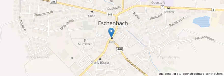 Mapa de ubicacion de Esso en Switzerland, Sankt Gallen, Wahlkreis See-Gaster, Eschenbach (Sg).