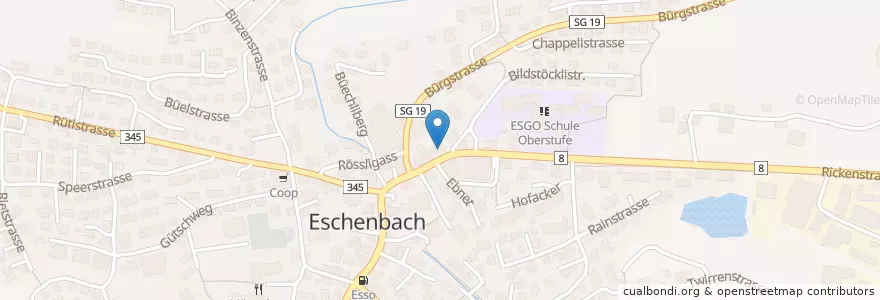 Mapa de ubicacion de Wirtschaft zum Adler en Switzerland, Sankt Gallen, Wahlkreis See-Gaster, Eschenbach (Sg).