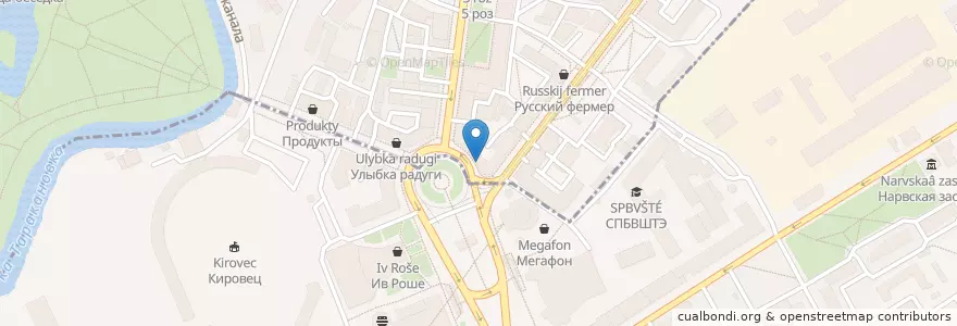 Mapa de ubicacion de KFC en Russia, Northwestern Federal District, Leningrad Oblast, Saint Petersburg, Адмиралтейский Район, Екатерингофский Округ.