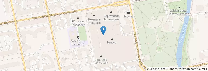 Mapa de ubicacion de Пир en Russia, Уральский Федеральный Округ, Свердловская Область, Городской Округ Екатеринбург.