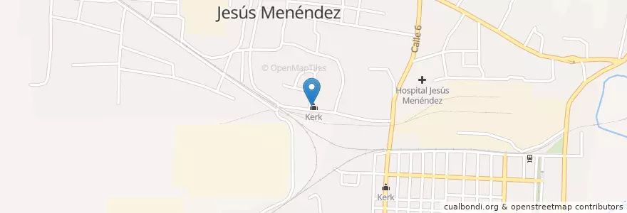 Mapa de ubicacion de Iglesia Metodista en کوبا, Las Tunas, Jesús Menéndez.
