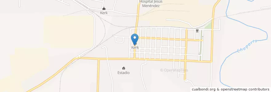 Mapa de ubicacion de Iglesia Evangélica Los Pinos Nuevos Chaparra en 쿠바, Las Tunas, Jesús Menéndez.