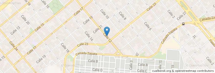 Mapa de ubicacion de Churros Rellenos en 쿠바, La Habana, Plaza De La Revolución.