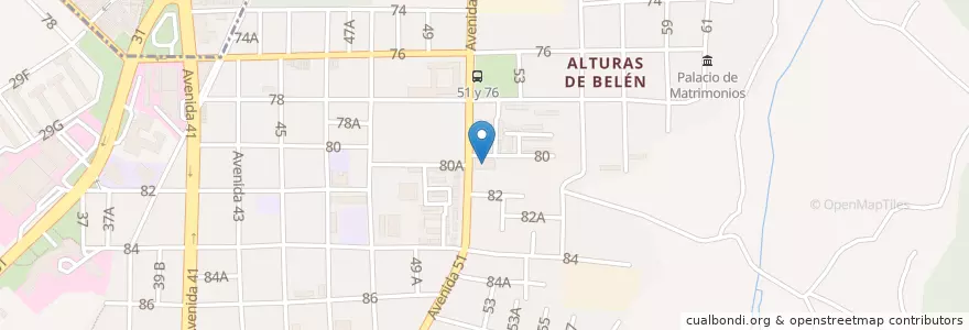 Mapa de ubicacion de Cine Omega en 古巴, La Habana, Marianao.