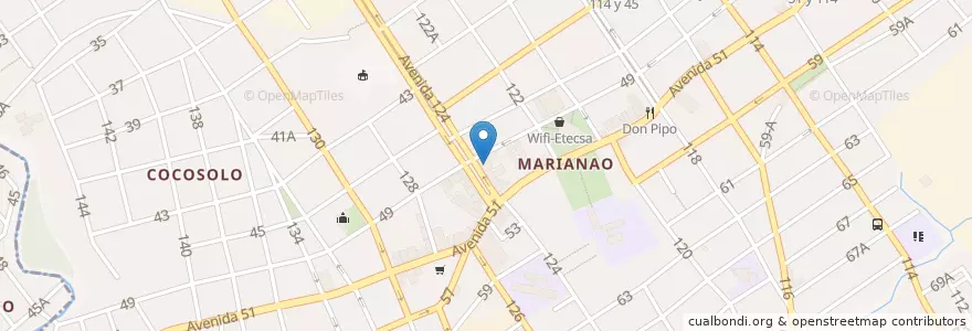 Mapa de ubicacion de PNR Marianao en Cuba, Havana, Marianao.