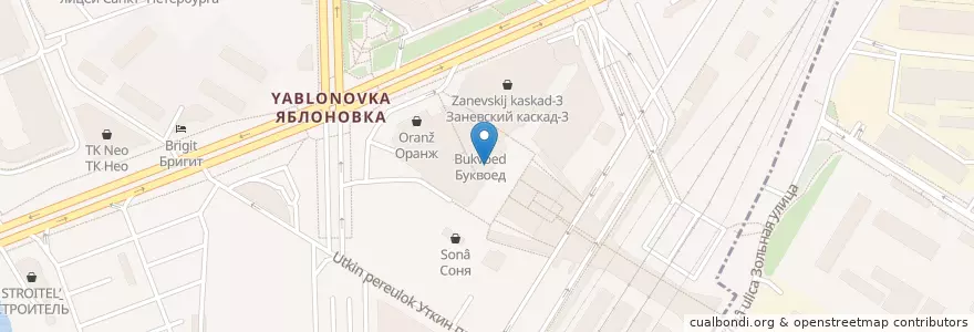 Mapa de ubicacion de Слойка en ロシア, 北西連邦管区, レニングラード州, サンクト ペテルブルク, Красногвардейский Район.