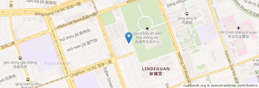 Mapa de ubicacion de 摩斯漢堡 en 臺灣, 高雄市, 苓雅區.