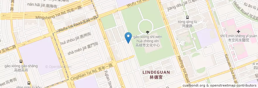 Mapa de ubicacion de 必勝客 en تايوان, كاوهسيونغ, 苓雅區.