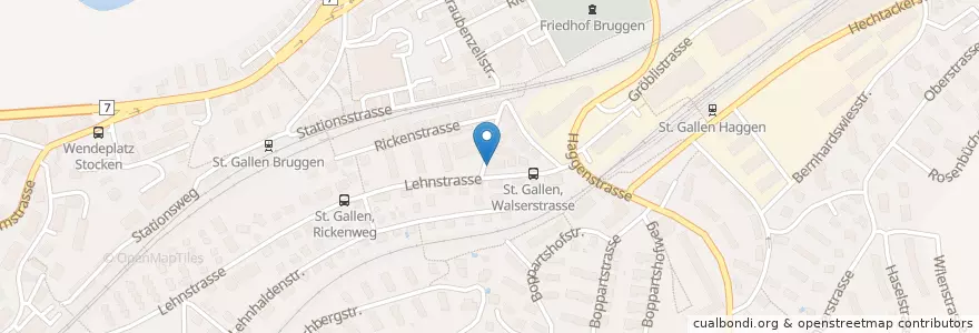 Mapa de ubicacion de Gerti's Neuhof en Швейцария, Санкт-Галлен, Wahlkreis St. Gallen, St. Gallen.
