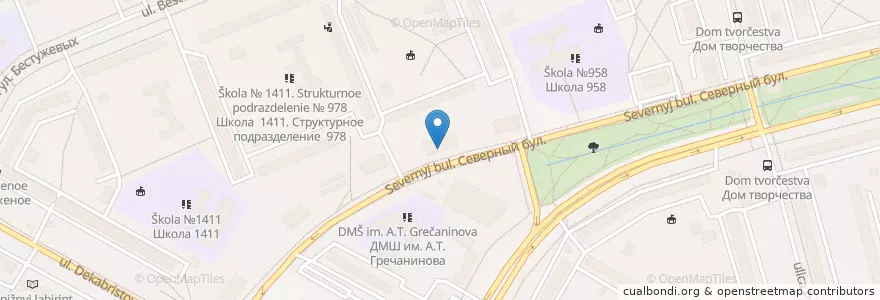 Mapa de ubicacion de Первый доктор en Rusia, Distrito Federal Central, Москва, Северо-Восточный Административный Округ, Район Отрадное.