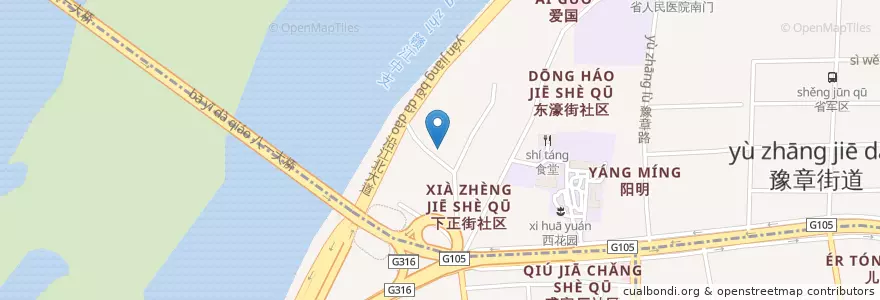 Mapa de ubicacion de 下正街居委会 en 중국, 장시성, 난창시, 东湖区, 豫章街道.