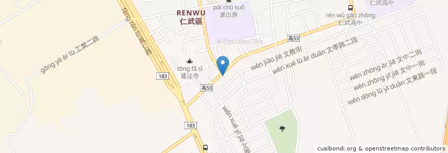 Mapa de ubicacion de 江西傳藝 en 臺灣, 高雄市, 仁武區.